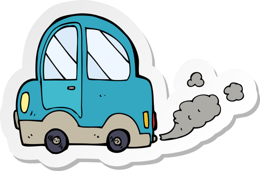 sticker of a cartoon car png
