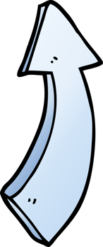 cartoon doodle pointing arrow png