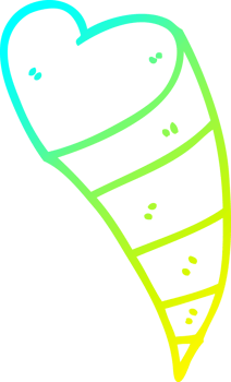 cold gradient line drawing of a cartoon shooting heart decorative element png