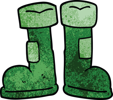 cartoon doodle wellington boot png