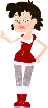 cartoon woman making dismissive gesture png