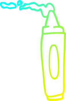 cold gradient line drawing of a cartoon coloring crayon png