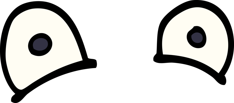 cartoon doodle staring eyes png