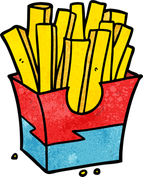 cartoon junk food fries png