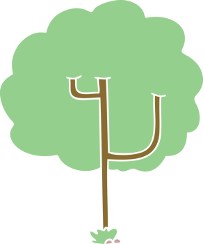hand drawn quirky cartoon tree png