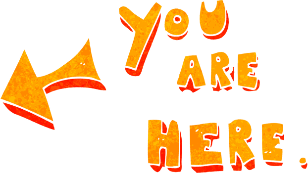 cartoon you are here sign png