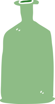 cartoon doodle green bottle png