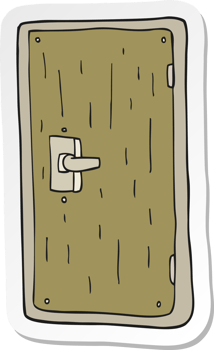 sticker of a cartoon door png