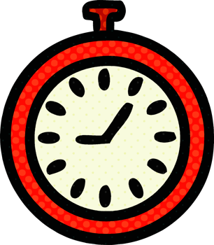 comic book style cartoon of a time stopper png