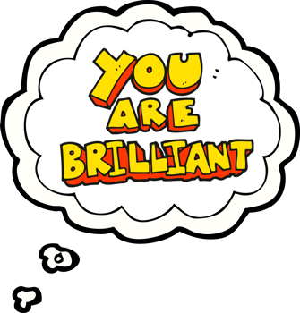 you are brilliant  hand drawn thought bubble cartoon symbol png
