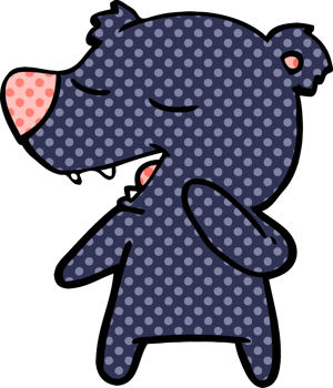 cartoon bear drawing png