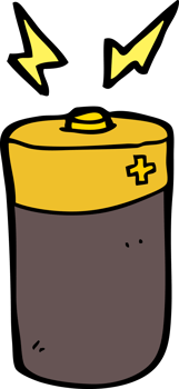 cartoon battery drawing png