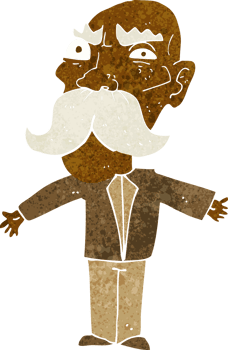 cartoon angry old man png