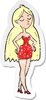 retro distressed sticker of a cartoon png