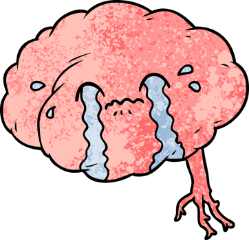 cartoon brain with headache png