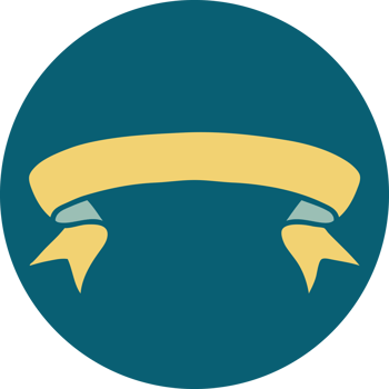 iconic tattoo style image of a banner png
