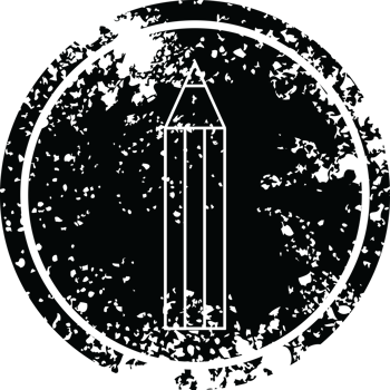 pencil   illustration circular distressed symbol png