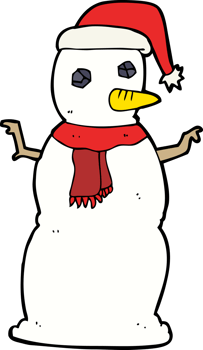 cartoon snowman drawing png