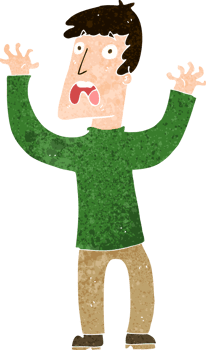 cartoon frightened man png