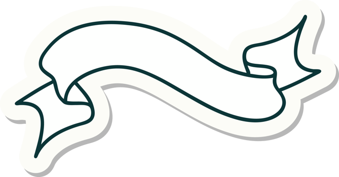 sticker of tattoo in traditional style of a banner png