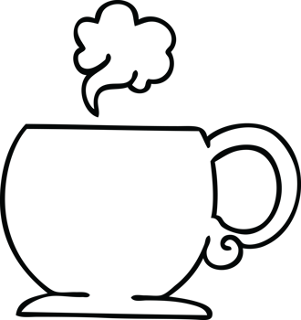 line drawing quirky cartoon hot drink png