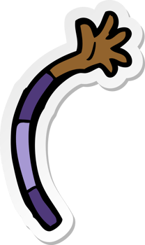 sticker of a cartoon arm png