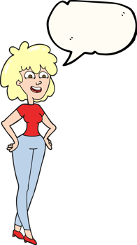 hand drawn speech bubble cartoon surprised woman png