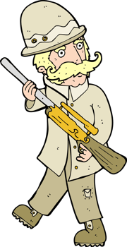 cartoon big game hunter png