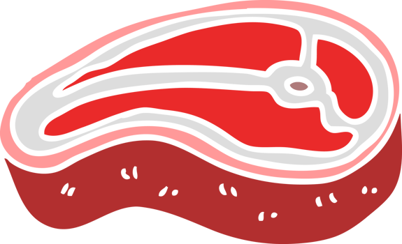 cartoon doodle tasty steak png