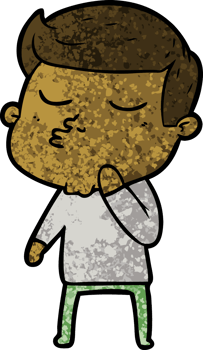 cartoon model guy pouting png