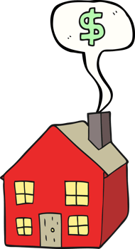 hand drawn speech bubble cartoon housing market png