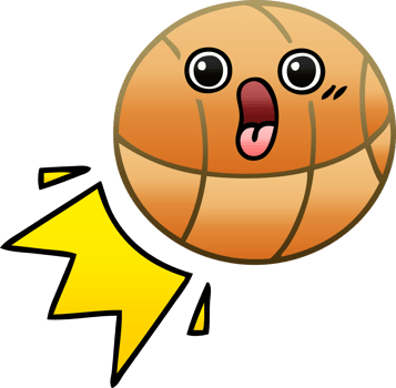 gradient shaded cartoon of a basketball png