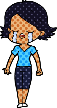 cartoon girl crying png