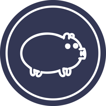 fat pig circular icon symbol png