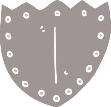 flat color illustration cartoon shield png
