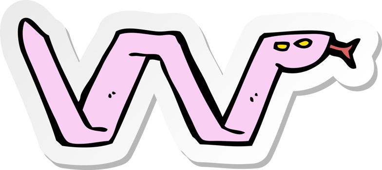 sticker of a cartoon snake symbol png