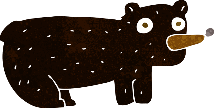 funny cartoon black bear png