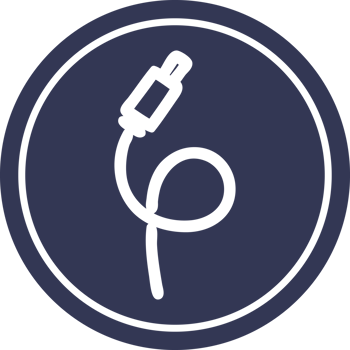 electrical plug circular icon symbol png