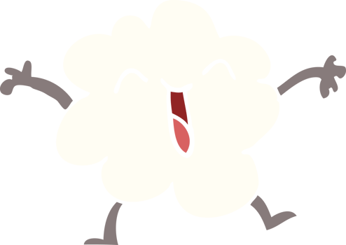 cartoon doodle expressive weather cloud png