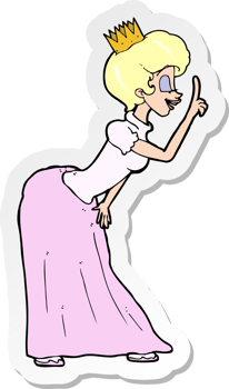sticker of a cartoon princess png