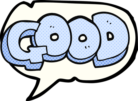 hand drawn comic book speech bubble cartoon Good symbol png