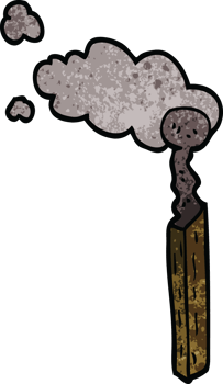 cartoon doodle burnt match png