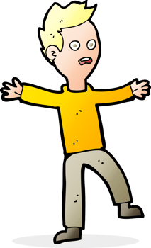 cartoon startled boy png