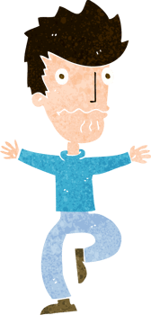 cartoon frightened man png