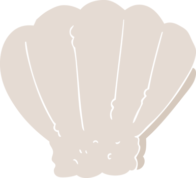 flat color illustration of shell png