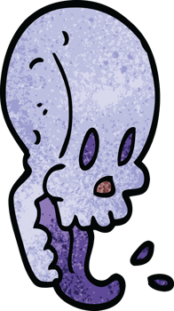 cartoon doodle crazy skull png