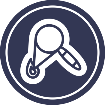magnifying glass burning circular icon symbol png