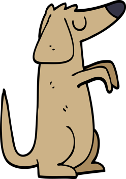cartoon doodle dog png
