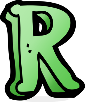 cartoon letter R png