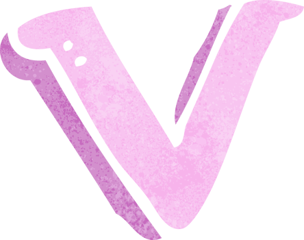 cartoon letter V png
